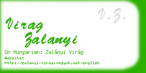 virag zalanyi business card